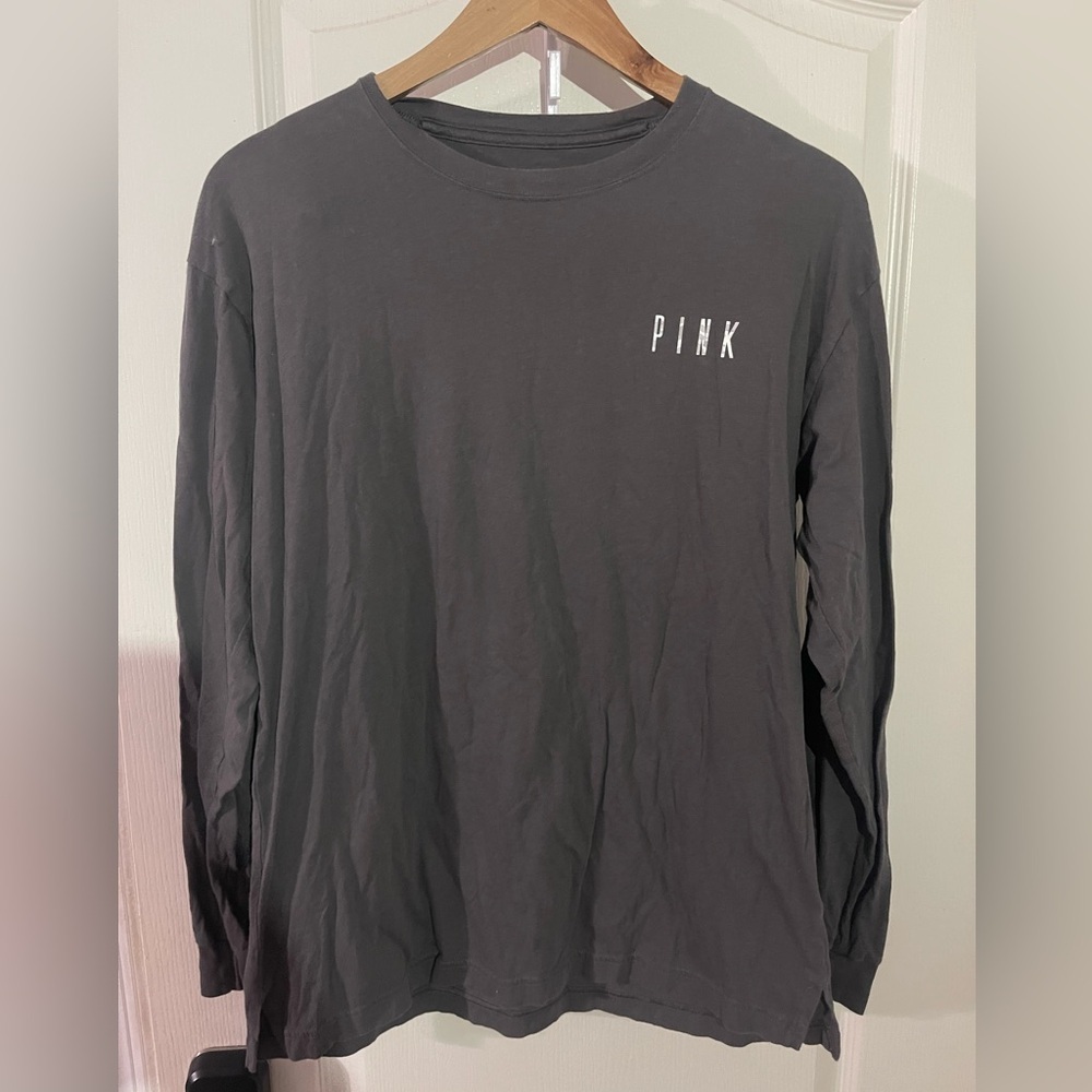 PINK Victoria's Secret Dark Gray Long Sleeve Tee